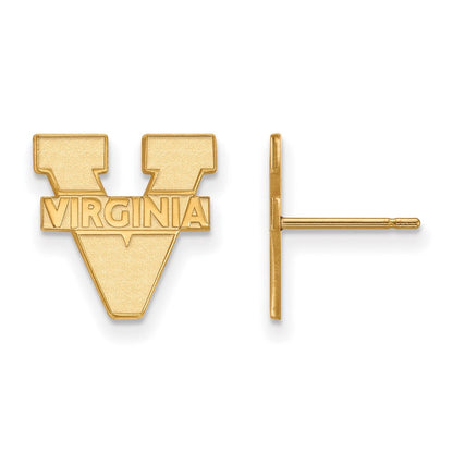 10K Gelbgold Logoart University Of Virginia Klein Ohrstecker