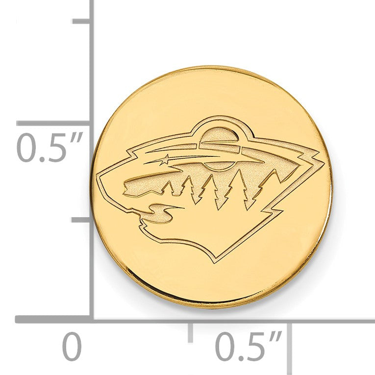 14K Gelbgold Gold Nhl Logoart Minnesota Wild Anstecknadel