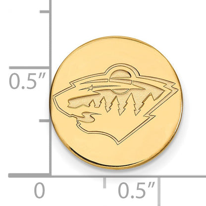 14K Gelbgold Gold Nhl Logoart Minnesota Wild Anstecknadel