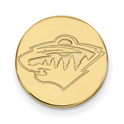14K Gelbgold Gold Nhl Logoart Minnesota Wild Anstecknadel