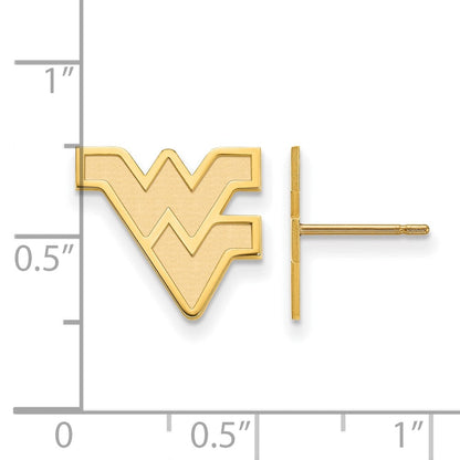 10K Gelbgold Logoart West Virginia University W V Klein Ohrstecker