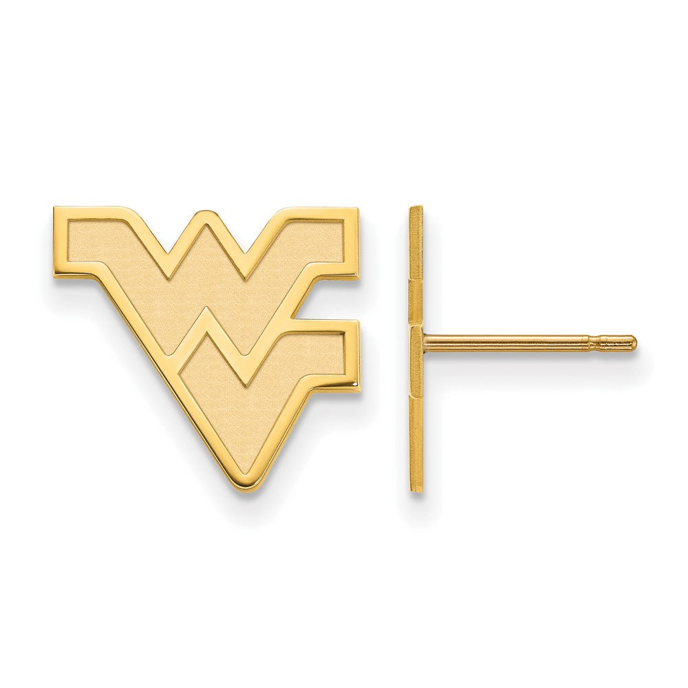 10K Gelbgold Logoart West Virginia University W V Klein Ohrstecker