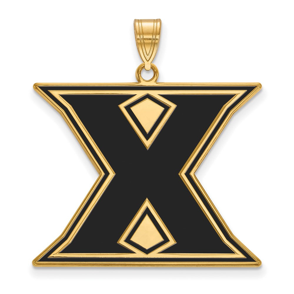 Vergoldet Sterlingsilber Logoart Xavier University Buchstabe X Extra Groß Emailliert Anhänger