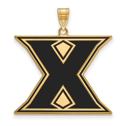 Vergoldet Sterlingsilber Logoart Xavier University Buchstabe X Extra Groß Emailliert Anhänger