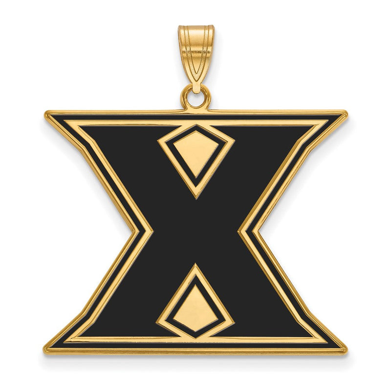 Vergoldet Sterlingsilber Logoart Xavier University Buchstabe X Extra Groß Emailliert Anhänger