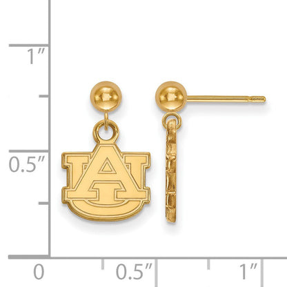 14K Gelbgold Logoart Auburn University A U Hängend Kugel Ohrstecker