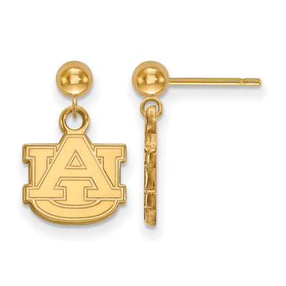 14K Gelbgold Logoart Auburn University A U Hängend Kugel Ohrstecker