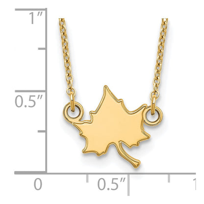 10K Gelbgold Logoart Indiana State University I S Klein Anhänger 18 Zoll Halskette