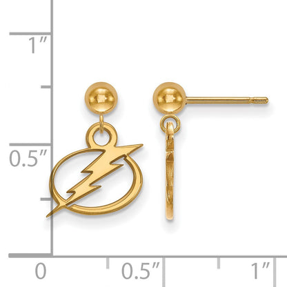 14K Gelbgold Nhl Logoart Tampa Bay Blitz Hängend Kugel Ohrstecker