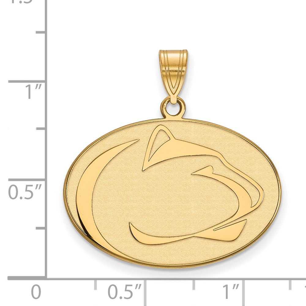 10K Gelbgold Logoart Penn State University Löwe Groß Anhänger