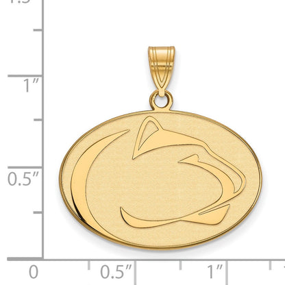 10K Gelbgold Logoart Penn State University Löwe Groß Anhänger