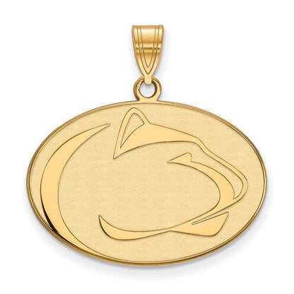 10K Gelbgold Logoart Penn State University Löwe Groß Anhänger