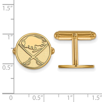 14K Gelbgold Gold Nhl Logoart Buffalo Sabres Manschette Knöpfe
