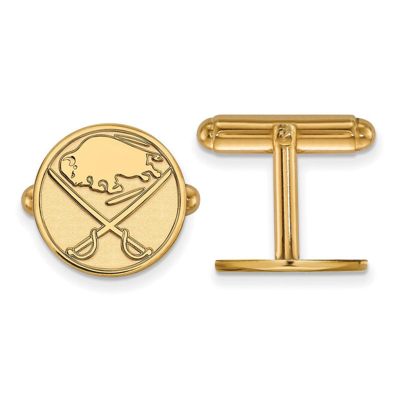 14K Gelbgold Gold Nhl Logoart Buffalo Sabres Manschette Knöpfe