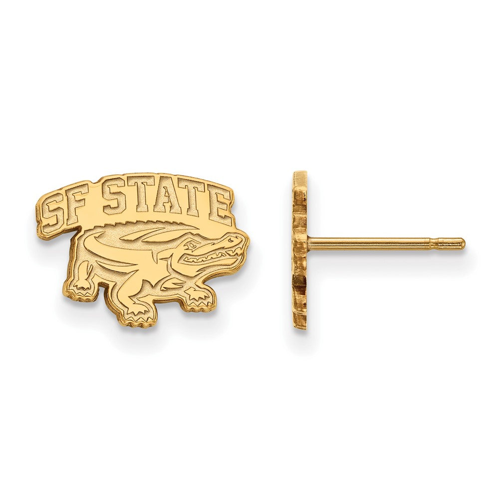 Vergoldet Sterlingsilber Logoart San Francisco State University Extra Klein Ohrstecker