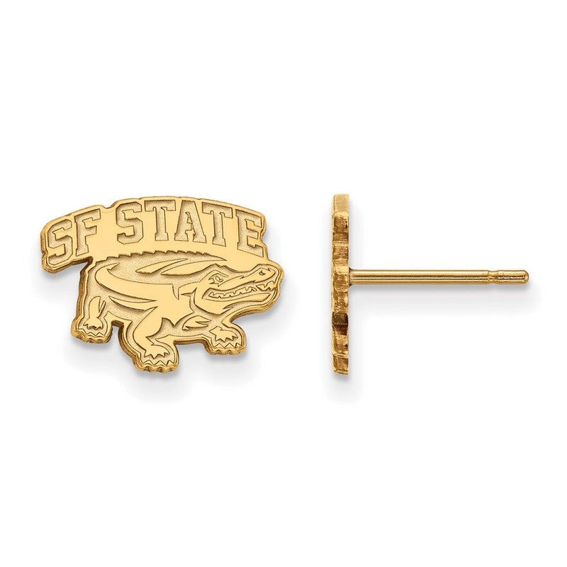 Vergoldet Sterlingsilber Logoart San Francisco State University Extra Klein Ohrstecker