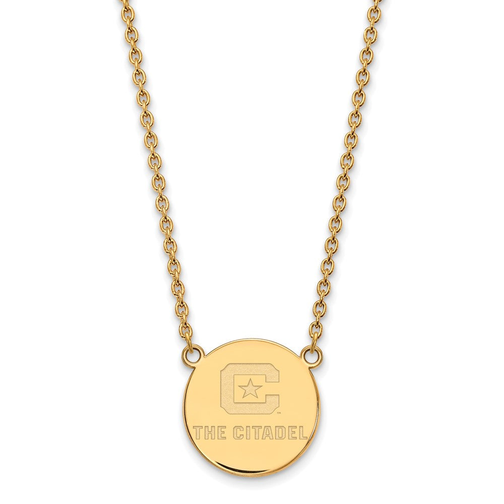 14K Gelbgold 14ky Logoart The Citadel Groß Anhänger Halskette