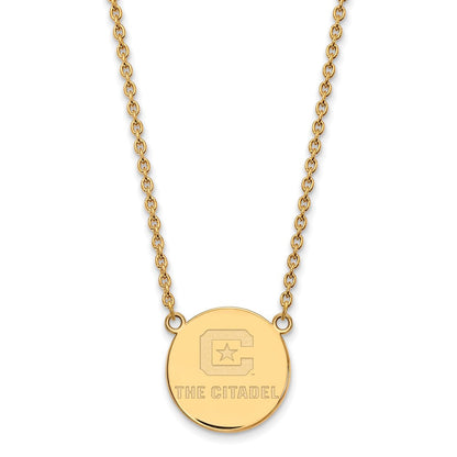 14K Gelbgold 14ky Logoart The Citadel Groß Anhänger Halskette