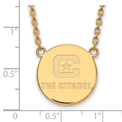 10K Gelbgold 10ky Logoart The Citadel Groß Anhänger Halskette