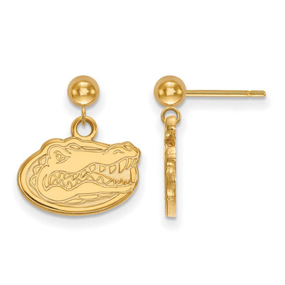 14K Gelbgold Logoart University Of Florida Hängend Kugel Ohrstecker
