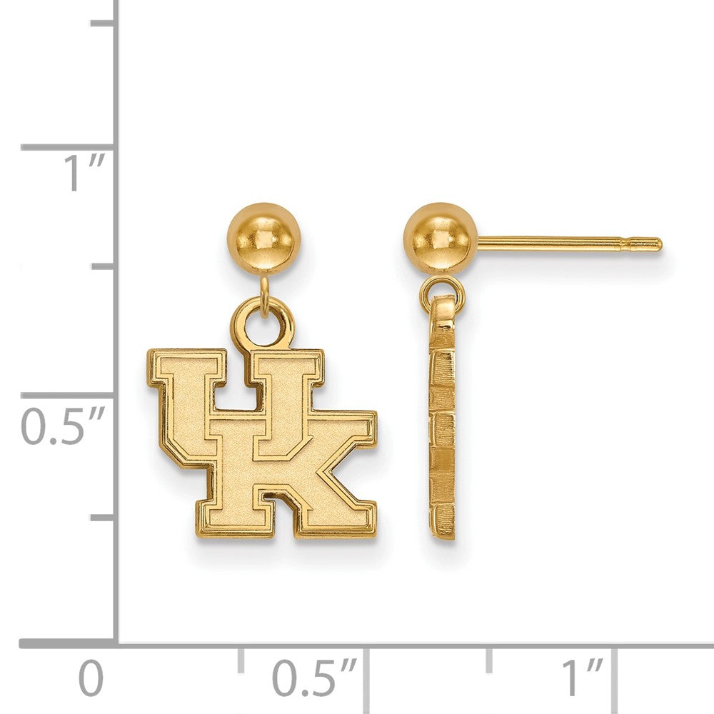 Vergoldet Sterlingsilber Logoart University Of Kentucky U K Hängend Kugel Ohrstecker