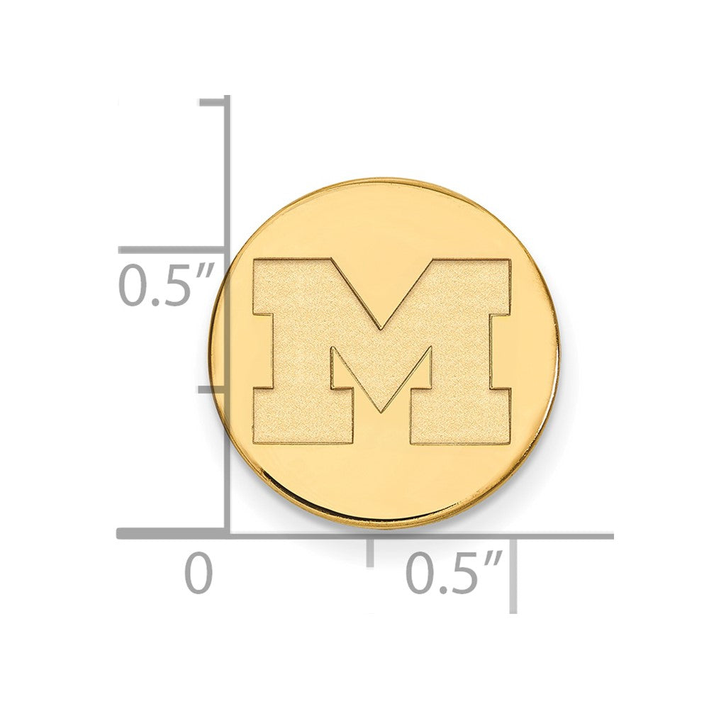 14K Gelbgold Gold Logoart University Of Michigan Buchstabe M Anstecknadel