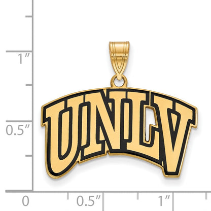 Vergoldet Sterlingsilber Logoart University Of Nevada Las Vegas U N L V Groß Emailliert Anhänger
