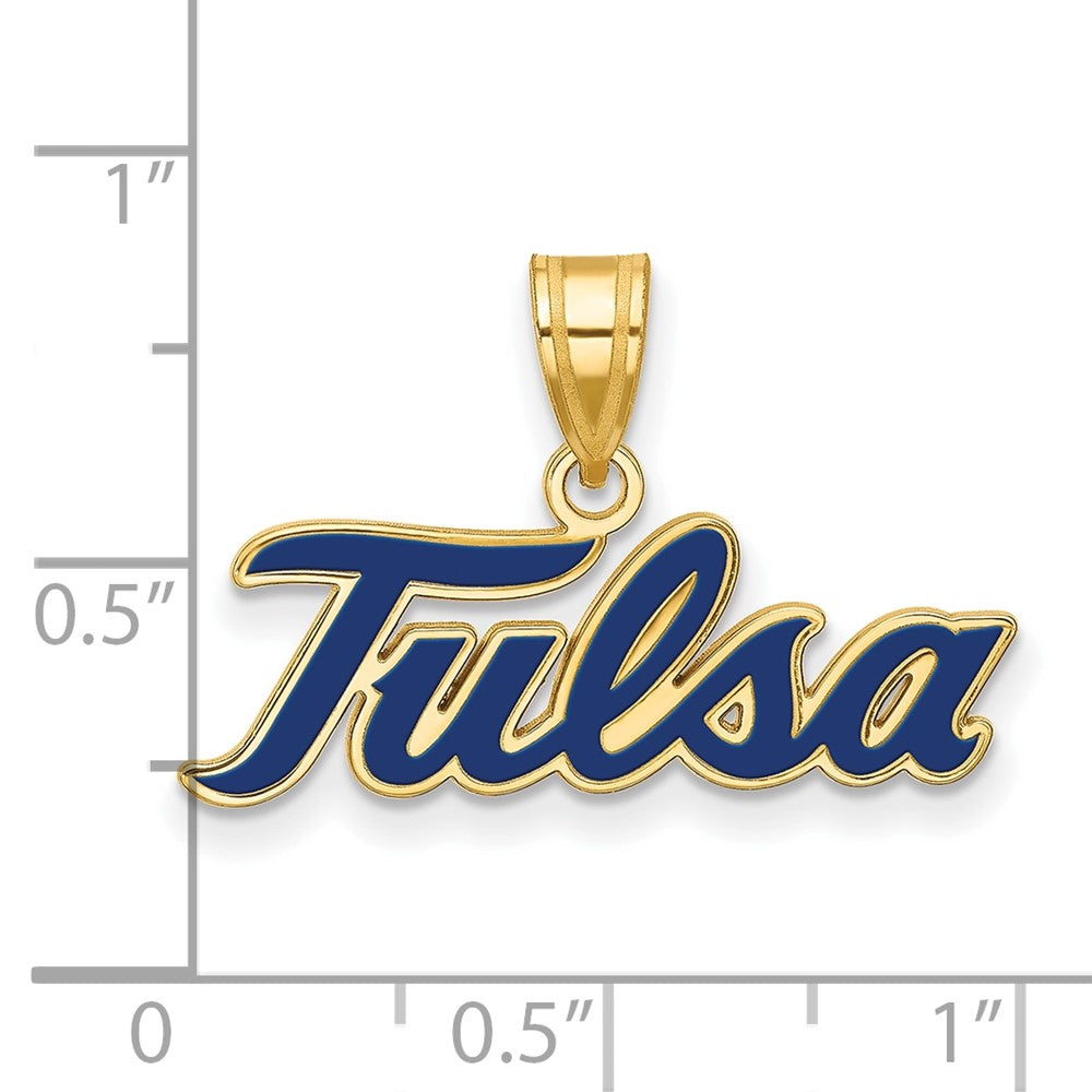 Vergoldet Sterlingsilber Logoart University Of Tulsa T U Groß Emailliert Anhänger