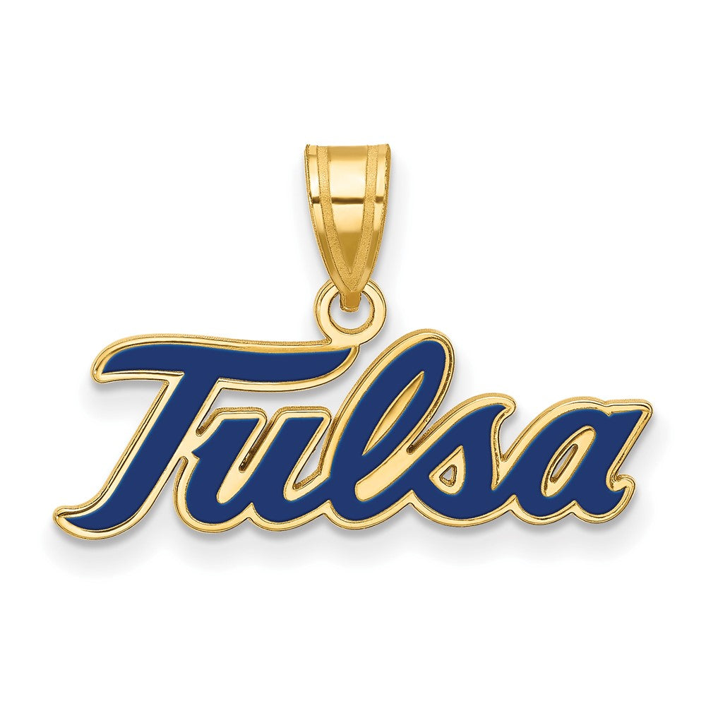 Vergoldet Sterlingsilber Logoart University Of Tulsa T U Groß Emailliert Anhänger