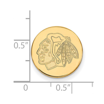 14K Gelbgold Gold Nhl Logoart Chicago Blackhawks Anstecknadel