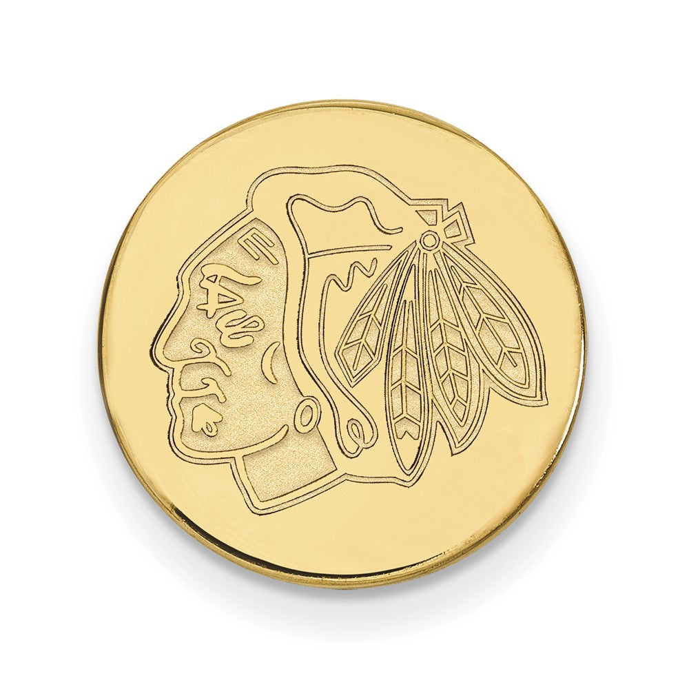 14K Gelbgold Gold Nhl Logoart Chicago Blackhawks Anstecknadel