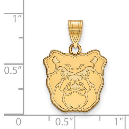 Vergoldet Sterlingsilber Logoart Butler University Bulldog Mittel Anhänger