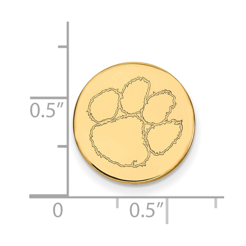 14K Gelbgold Gold Logoart Clemson University Tiger Paw Anstecknadel