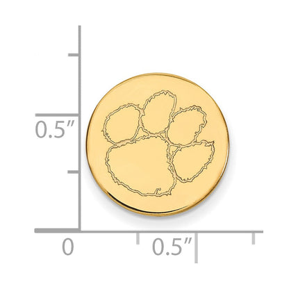 14K Gelbgold Gold Logoart Clemson University Tiger Paw Anstecknadel