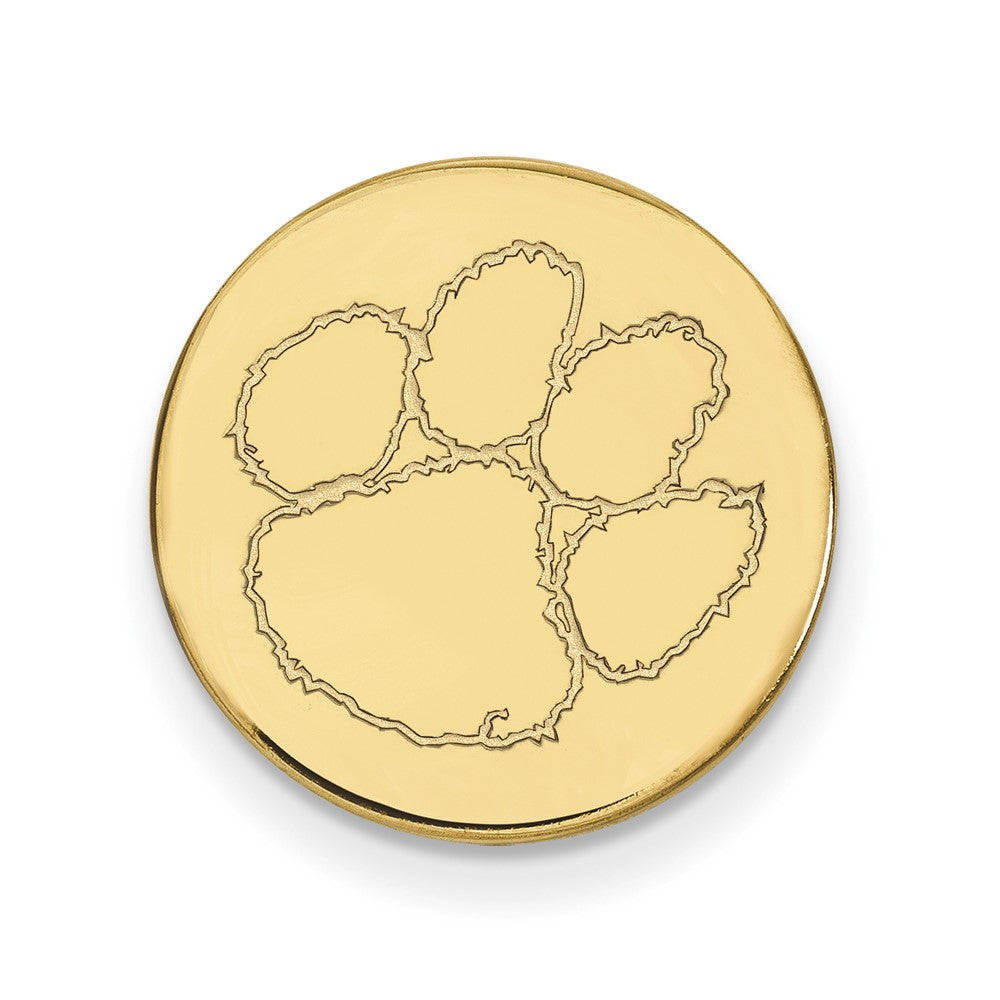 14K Gelbgold Gold Logoart Clemson University Tiger Paw Anstecknadel