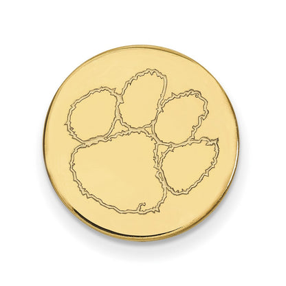 14K Gelbgold Gold Logoart Clemson University Tiger Paw Anstecknadel