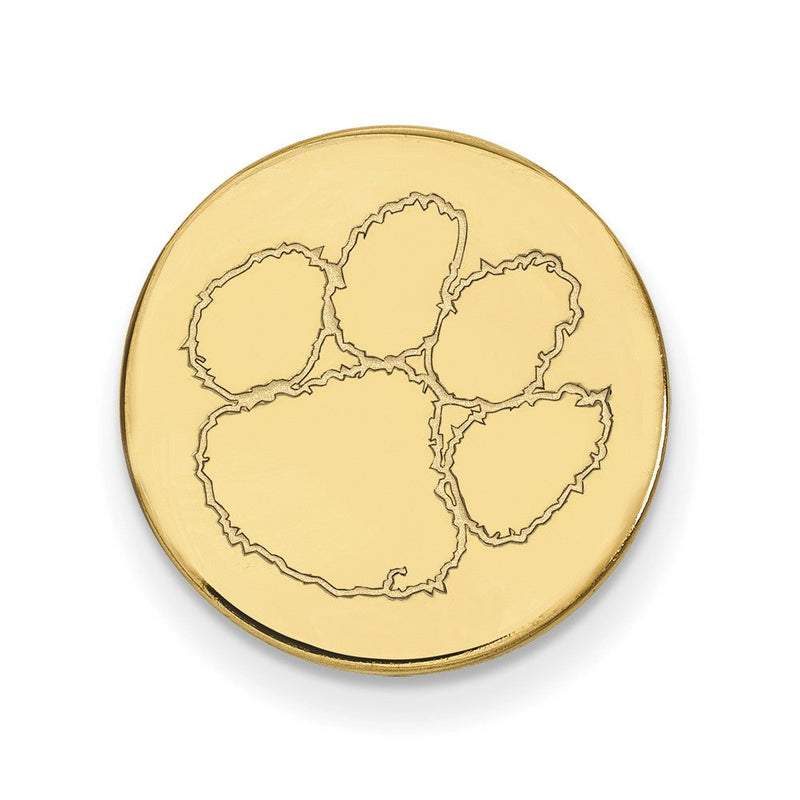14K Gelbgold Gold Logoart Clemson University Tiger Paw Anstecknadel