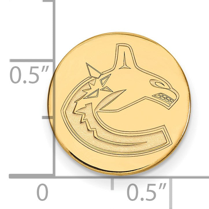 14K Gelbgold Gold Nhl Logoart Vancouver Canucks Anstecknadel
