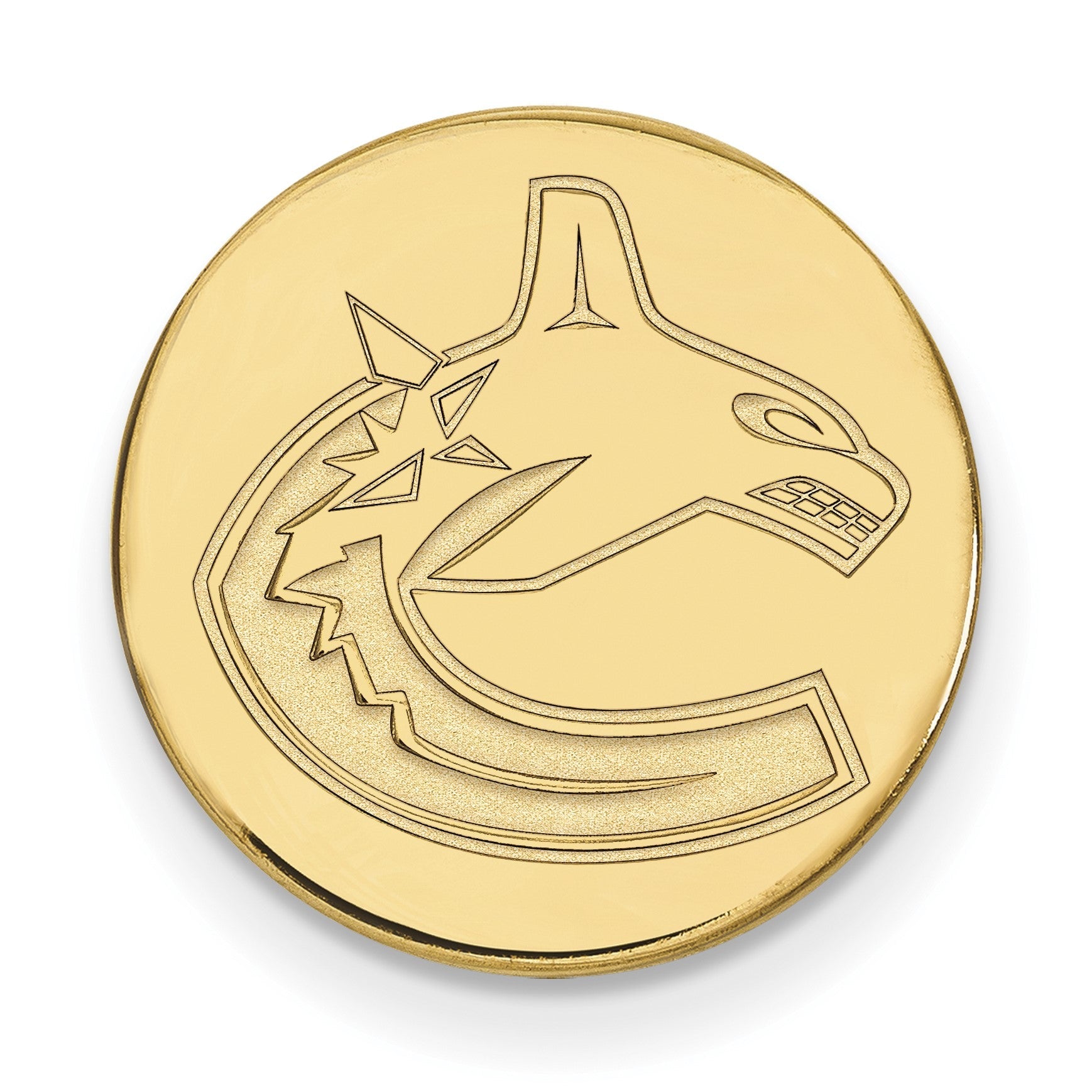 14K Gelbgold Gold Nhl Logoart Vancouver Canucks Anstecknadel