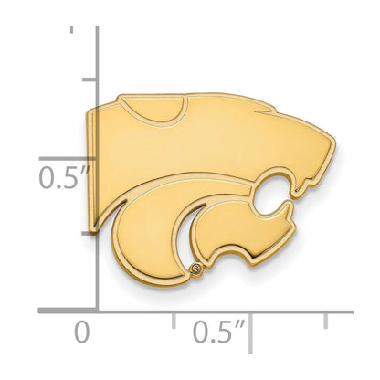 14K Gelbgold Gold Logoart Kansas State University Wildkatze Anstecknadel