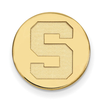 14K Gelbgold Gold Logoart Michigan State University Buchstabe S Anstecknadel