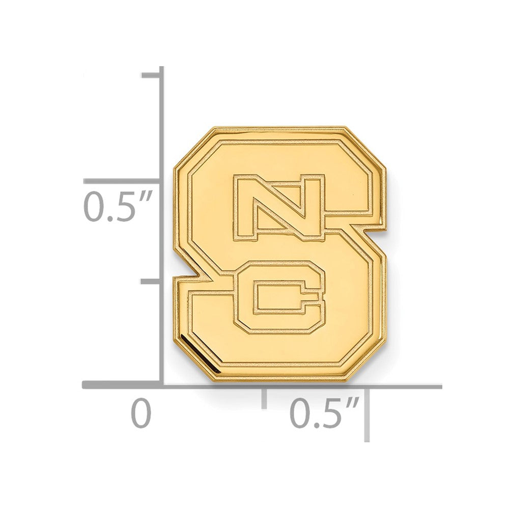 14K Gelbgold Gold Logoart North Carolina State University N-c-s Anstecknadel
