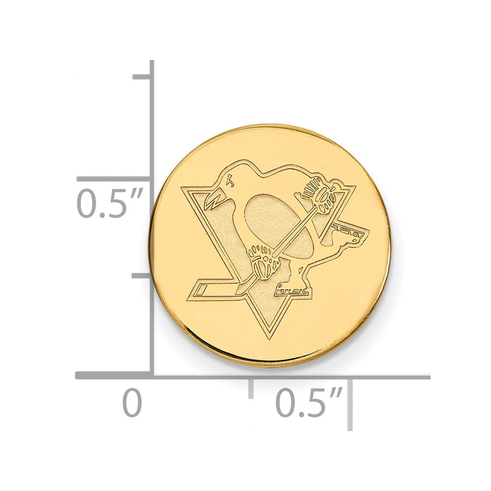 14K Gelbgold Gold Nhl Logoart Pittsburgh Penguins Anstecknadel