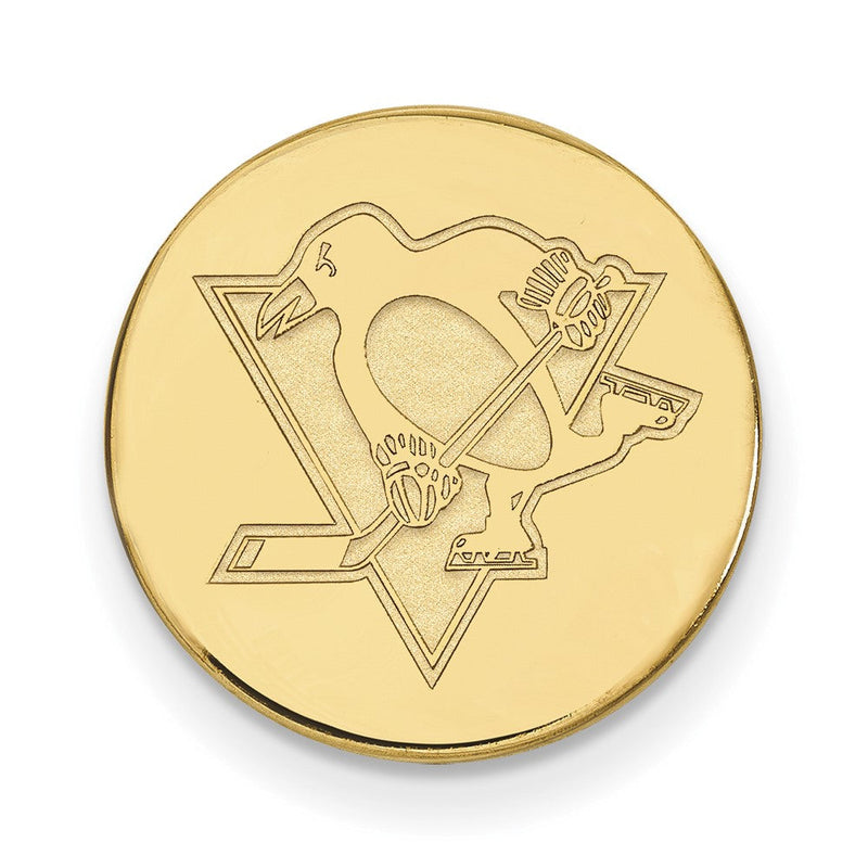 14K Gelbgold Gold Nhl Logoart Pittsburgh Penguins Anstecknadel