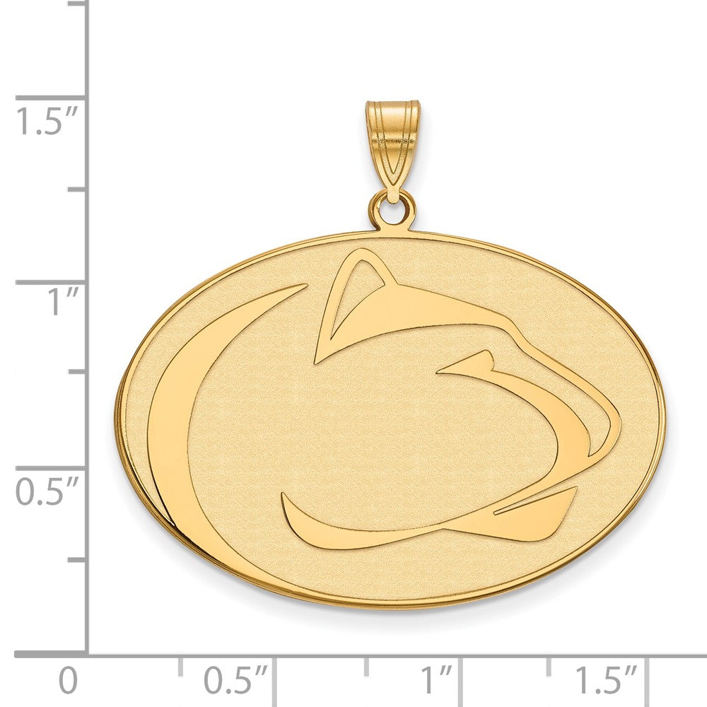 10K Gelbgold Logoart Penn State University Löwe Extra Groß Anhänger