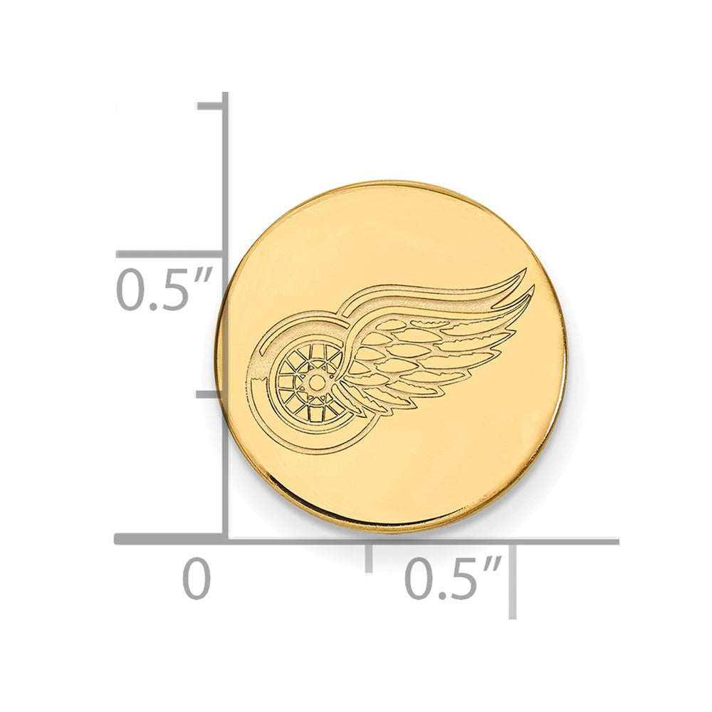 14K Gelbgold Gold Nhl Logoart Detroit Rot Flügel Anstecknadel