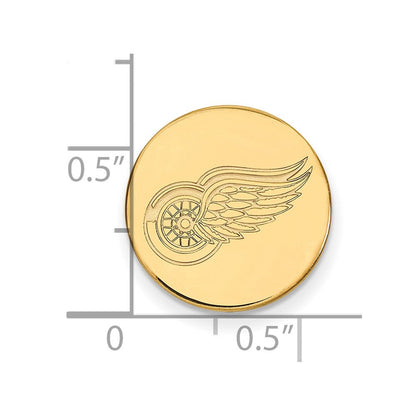 14K Gelbgold Gold Nhl Logoart Detroit Rot Flügel Anstecknadel