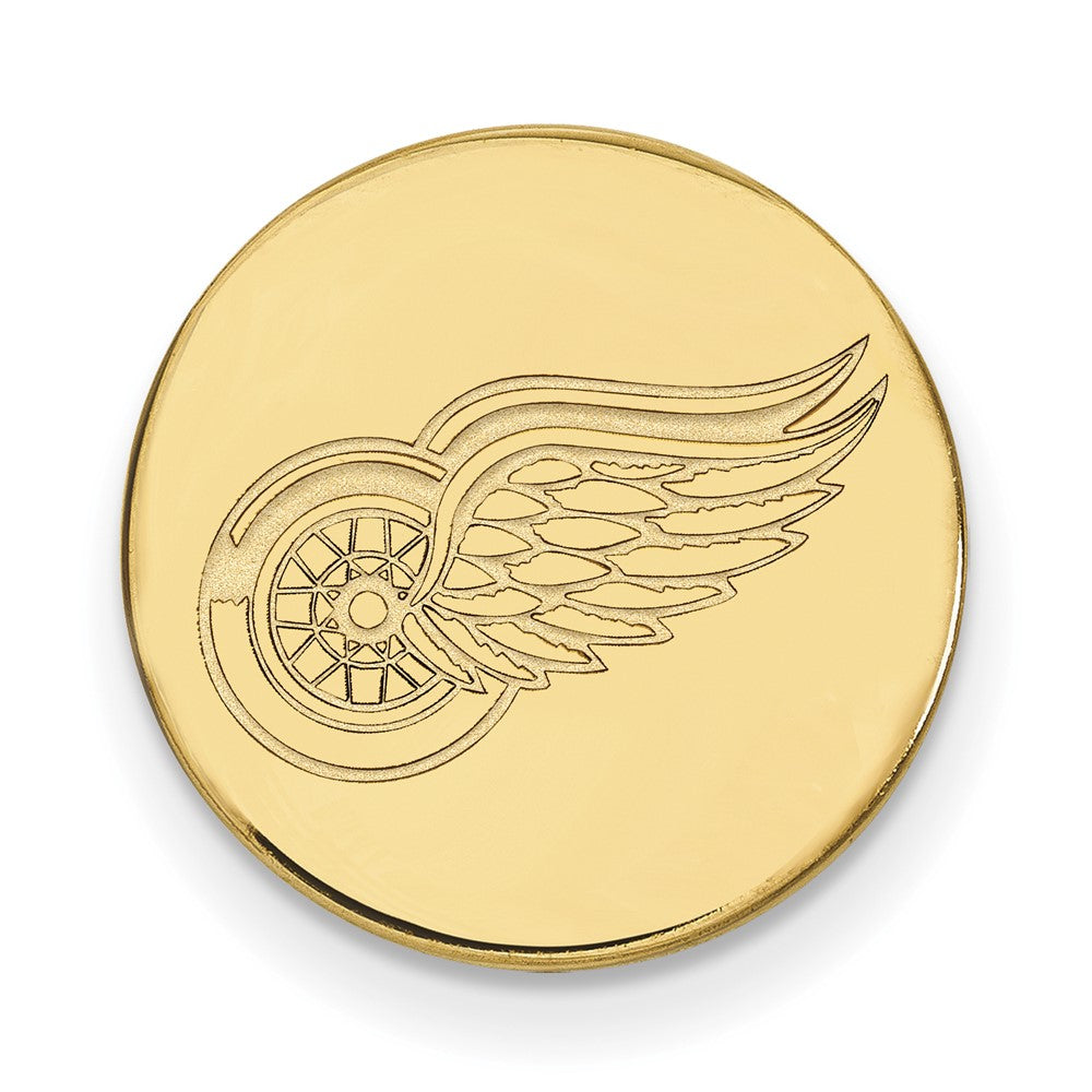 14K Gelbgold Gold Nhl Logoart Detroit Rot Flügel Anstecknadel