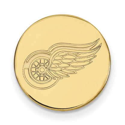 14K Gelbgold Gold Nhl Logoart Detroit Rot Flügel Anstecknadel