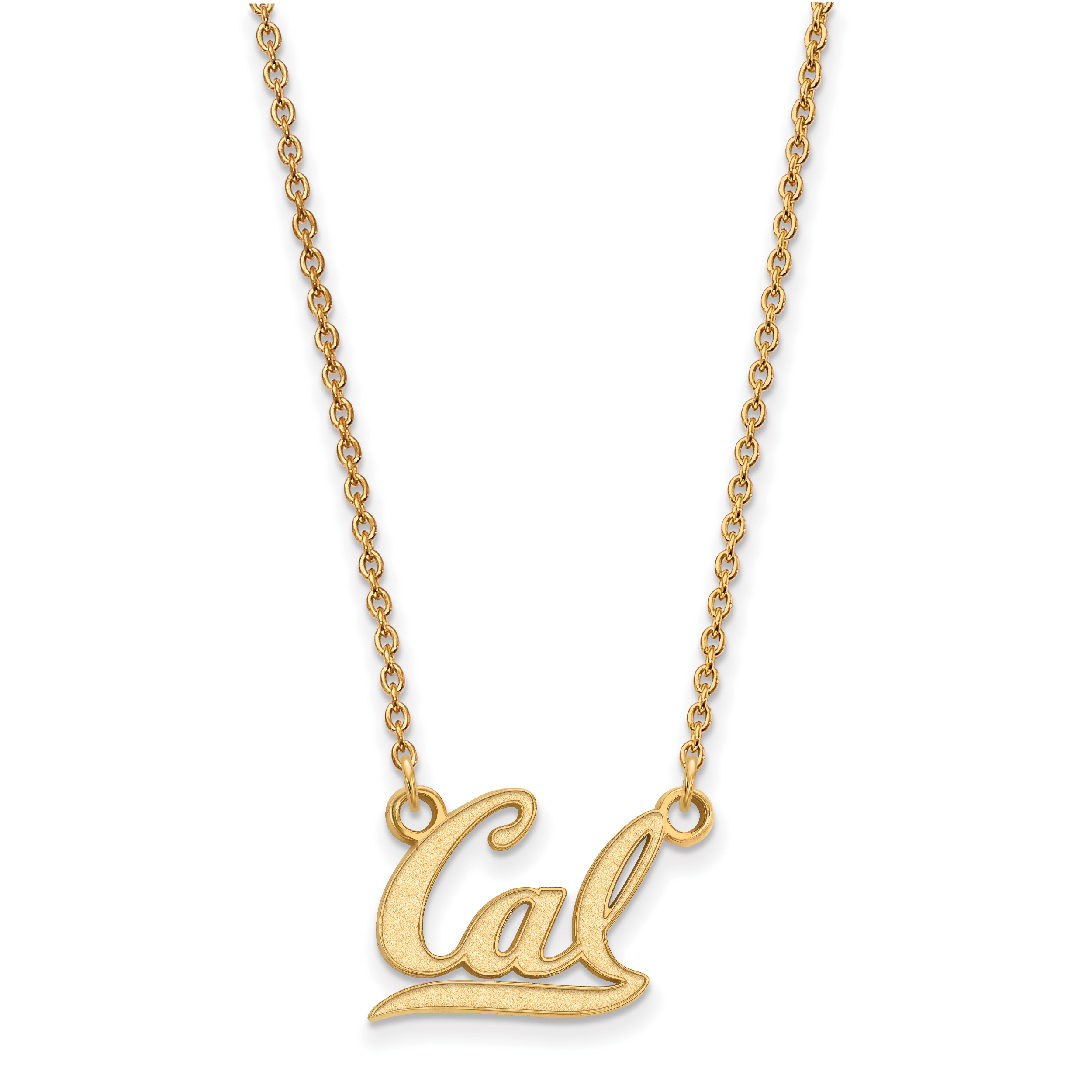 Vergoldet Sterlingsilber Logoart University Of California Berkeley Klein Anhänger 18 Zoll Halskette